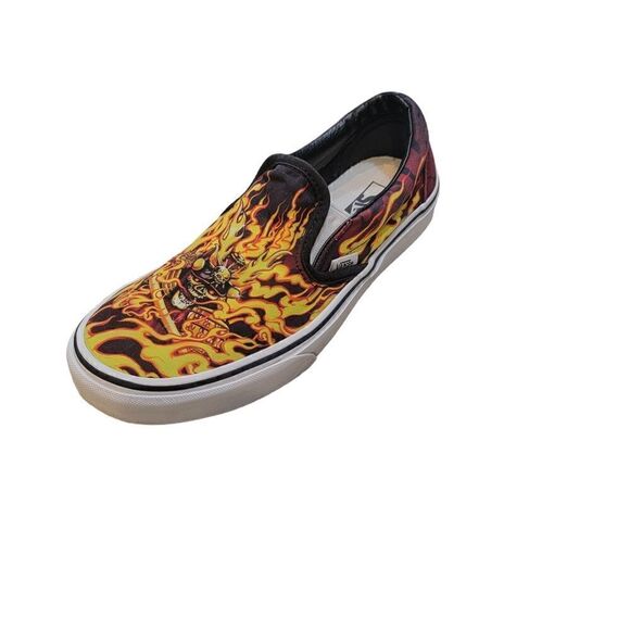 Vans Samurai Rising Slip-on Skater Shoe with Flames. Size 9.5. - Picture 1 of 15